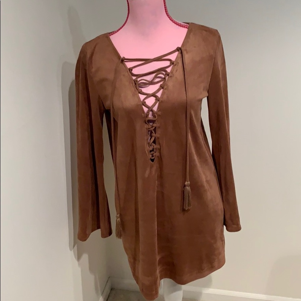 Faux suede tunic or mini dress